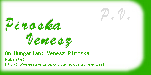 piroska venesz business card